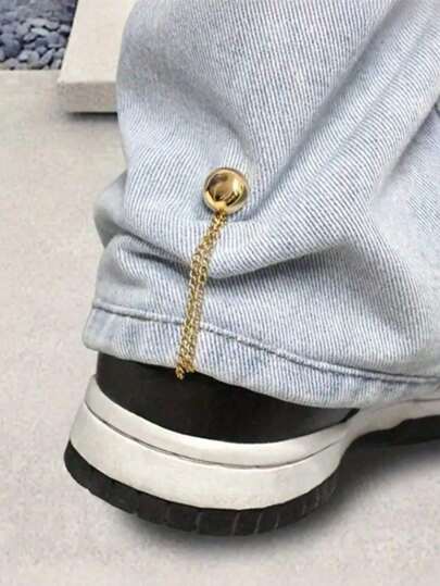 2/6pcs Adjustable Magnetic Pants Clips & Cuff Clips - Durable Alloy, Detachable Hem Clasps, Suitable For Pants And T-Shirts, Seamless Tight Fastening Accessories, Waist Belt Tightener