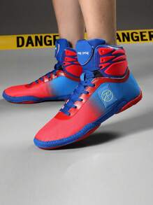 全新升级专业摔跤拳击鞋，防滑耐磨，轻便，增强运动表现，转化力量，提高灵活性，高帮脚踝保护，动态保护