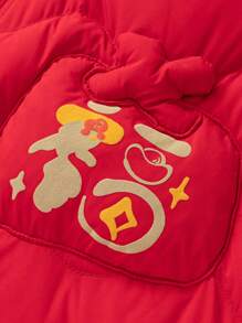 mini bala Pelele acolchado para bebé niña, conjunto de Año Nuevo con calentador de vientre incorporado