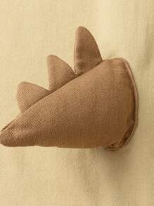 mini bala Kids' Dinosaur-Themed Quick-Dry Romper, Long-Sleeve Crawling Outfit For Spring - Khaki - View 8