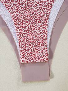 Bộ 10 quần lót bikini liền mạch cho nữ tông màu Maillard, họa tiết da báo thanh lịch có cạp hình chữ V, mềm mại và thân thiện với da - Nhiều màu - Xem 6