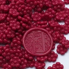 150 حبة/كيس من حبيبات شمع الختم بشكل الزهرة، مناسبة لختم الشمع، ديكور البطاقات والمظاريف، أعمال DIY، تغليف الهدايا، ختم المظاريف، دعوات الحفلات، تجميع الصور، إلخ. - شكل زهرة صغيرة - مشاهدة 14