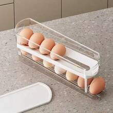 1pc 2-Layer Egg Storage Box, Transparent Plastic Egg Holder, Suitable For Refrigerator Food Storage And Preservation, For Easter Day, Egg Storage Trays