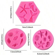 1pc/3pcs Mini Shell Design Silicone Molds, DIY Silicone Candle Molds, Soap, Resin Casting, Handmade Soaps, Wax Melts, Craft Decoration, Holiday Gifts