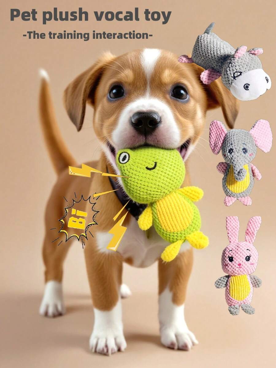 1 Cat/Dog Lover Gift And Dog/Cat Mom Love Pet Plush Toys, Dog Lover And Dog Mom Love Toys, Cartoon Animals Modeling, So That They Look Very Cute, Soft Polyester Material, Can Sound Cat/Dog Lover Gift And Dog/Cat Mom Love Pet Chew Toys, Is A Favorite Dog Lover And Dog Mom Love Toys