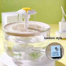 （水泵颜色随机发货）1pc USB 电源线 1000ml 迷你喷泉猫/狗爱好者礼物和狗/猫妈妈爱饮水机带自动循环过滤