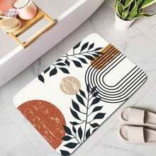 1 pieza Tapete de entrada antideslizante, resistente al desgaste y fácil de limpiar con impresión de hojas de árbol, adecuado para la sala de estar, dormitorio, cocina y otras áreas, decoración del hogar