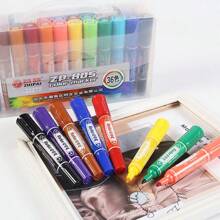 12-Color Double-Headed Permanent Markers, Waterproof Fast-Drying Non-Fading Artistic Outlining Liner Pens, Marking Pens, Courier Graffiti Painting Pens, Outlining Pens, Drawing Pens, Chisel Tip Markers, Oil-Based Pens, Tracing Pens