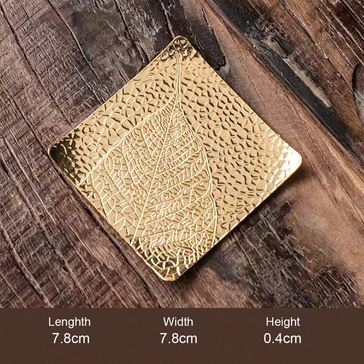 1pc Brass Cup Mat, Suitable For Gongfu Tea Ceremony, Tea Cup Holder, Heat-Resistant Metal Tea Set Accessory - Multicolor - View 23