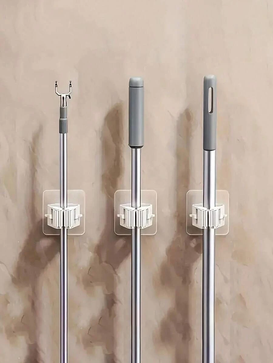 1 szt./5 szt./10 szt. Nowoczesny uchwyt ścienny na mop i miotłę, wytrzymałe plastikowe haki do przechowywania bez wiercenia, łatwy montaż, odpowiedni do łazienki i kuchni, nowoczesny styl, organizer na drzwi, wieszak na ubrania, wieszak ścienny, samoprzylepny haczyk ścienny, organizer ścienny, zestaw wieszaków, ramka na zdjęcia