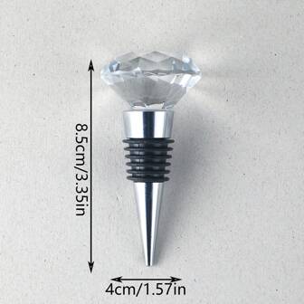 1pc Rhinestone Crystal Red Wine Bottle Stopper Seal, European & American Style Party & Wedding Small Gift, Wine Accessories Decor, Bottle Accessories, Home Decoration, Cup Accessories, Gifts For Friends, Gifts For Family, Suitable For Kitchens, Restaurants, Outdoor, Parties,