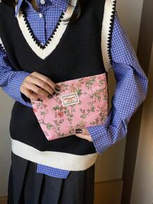 时尚百搭新款 PU 皮革化妆包收纳袋女士小钱包 - 粉色 - 查看 2