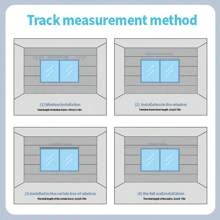1 Set Of Aluminum V-Shaped Invisible Ultra-Thin Curtain Track - Adjustable Spliced Shower Curtain Track, Ceiling Or Wall-Mounted Curtain Sliding Monorail, Silent Sliding, Suitable For Home And Bathroom (Color: Black, White) Home Bathroom Decor Fall Decor Bathroom Accessories Back To School