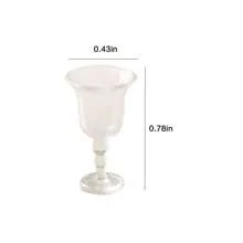 Juego de 5 piezas, 10 piezas o 20 piezas de Miniatura de Vasos de Vino, Tazas de Bebidas Realistas, Modelos de Copas de Plástico, Tazas en Miniatura, Accesorios de Muebles de Copa para Casa de Muñecas, Decoración de Tazas Vacías para Casa de Muñecas
