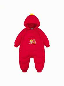 mini bala Pelele acolchado para bebé niña, conjunto de Año Nuevo con calentador de vientre incorporado