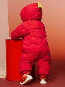 mini bala Pelele acolchado para bebé niña, conjunto de Año Nuevo con calentador de vientre incorporado