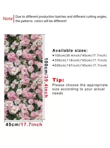 1 卷复古厚粉白山茶花朵，绿叶，清新简约风格适用于家庭装饰，厨房橱柜，桌椅，房间背景，家庭装修，DIY防水，防污，易清洁，自粘，撕下粘贴墙纸墙贴，墙纸墙贴礼物生日毕业墙纸房间装饰墙面装饰