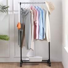 Clothing Rail Garment Rack Display Hanger Hanging Stand Cloth And Shoe Shelf - Single Pole - View 5