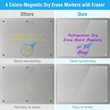 Acrylic Magnetic Dry Erase Board Calendar For Fridge, 16.5"X12" Inch Clear Dry Erase Calendar For Refrigerator, Magnetic Planning Calendar Includes 6 Colors Dry Erase Markers And Magnetic Pen Holder - Memo Board - View 4