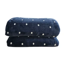 Soft Polka Dot Blanket Queen Extra Soft Anti-Allergic - 藏蓝色 - 查看 1