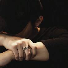 Vintage Personalized Open Ring For Men, Fashionable Bachelor Single Finger Ring