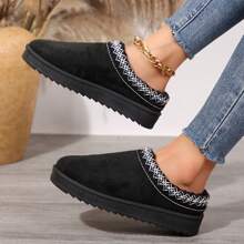 Women's Sandals - Warm And Durable Shoes For Outdoor Non Slip Comfort, Winter Slippers With Thickened Flat Soles Platform Snow Boots