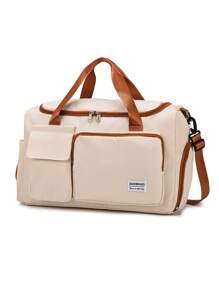 Buqingting 1 套大容量尼龙彩色柜台折叠手提包独立鞋隔层，运动瑜伽健身服储物袋，旅行包旅行包旅行整理器服装机场旅行服装旅行用品旅行包圣诞礼物创意女士女孩圣诞礼物妈妈生日礼物妈妈朋友健身包运动包训练包节日感恩节感谢礼物盥洗包洗漱包盥洗旅行包度假节日必需品学校用品旅行必需品女士大学宿舍浴室 - 彩色 - 查看 9