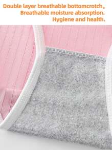Set di 12 pezzi di mutandine minimaliste a maglia tinta unita con decorazione fiocco carino, in colori assortiti, per ragazze adolescenti