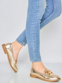 Women's Metal Chain Decor Casual Fashion Flats