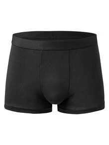 10pcs/Pack Men's Assorted Solid Color Breathable Elastic Waist Briefs, Comfortable Boxers Shorts Underwear, Casual For Plus Size