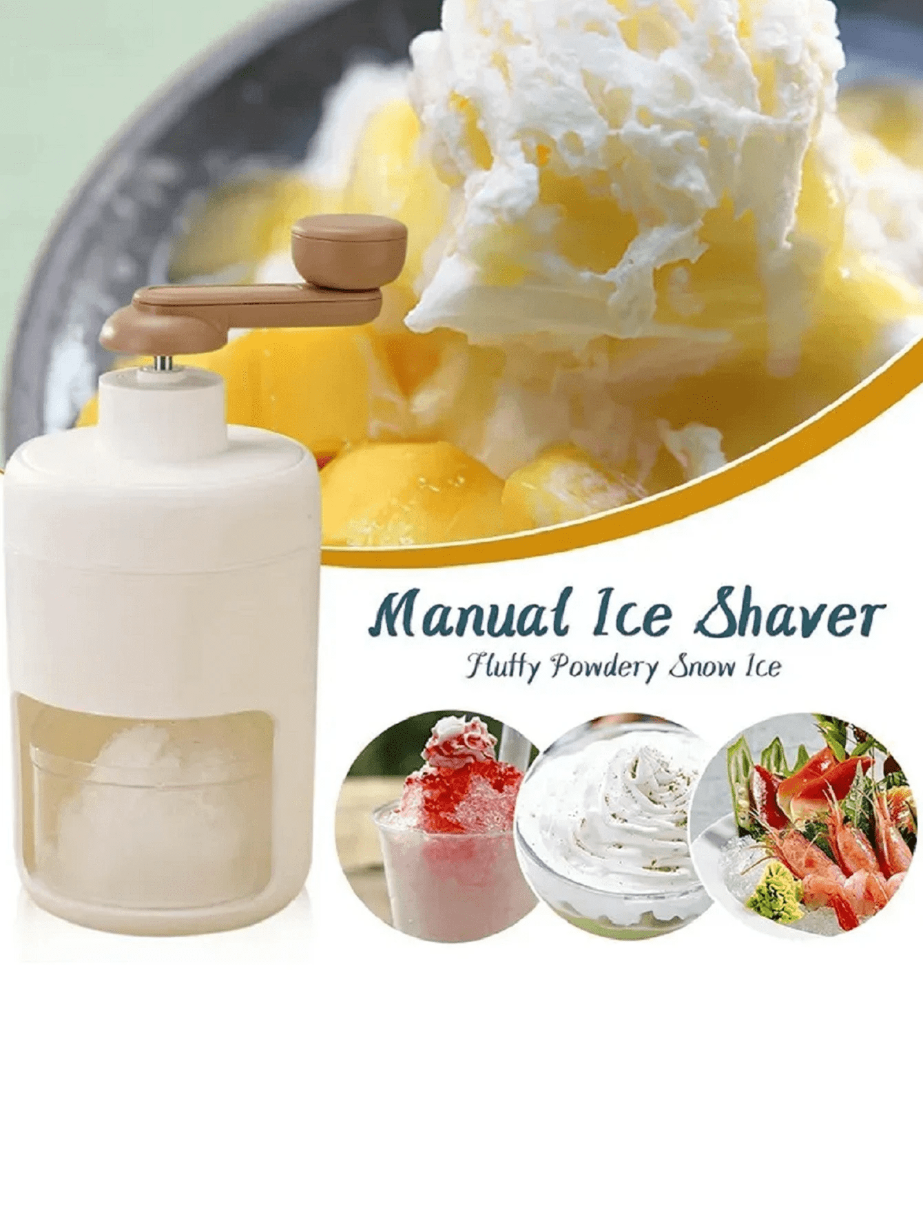 مبرد ثلج يدوي،، شفرة من الفولاذ المقاوم للصدأ، منا...