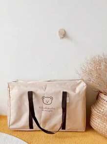 1 pieza Bolsa de maternidad para el hospital para mamá, organizador de almacenamiento de pañales y suministros de enfermería - Caqui - Ver 8