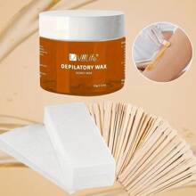 60g糖蠟脫毛套裝,精密眉形柔軟蠟,眉毛蠟脫毛套裝,旅行&家用糖蠟套裝,適用於女性眉毛,臉部,上唇毛脫毛 - 棕色 - 查看 3