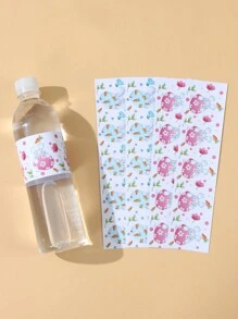 10/24pcs Easter Rabbit Egg Pattern Bottle Stickers, Happy Easter Party Decoration Supplies, Cute Easter Bunny Gift Packaging Stickers, Spring Easter Holiday Water Bottle Wrapping Supplies