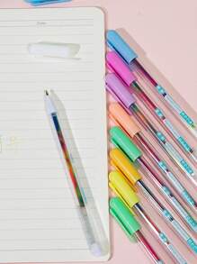 6pcs/Set Creative Colorful Gradient Pens, Diary Pens, Highlighters, Glitter Color Pens, Metallic Marker Pens Back To School - Multicolor - View 4