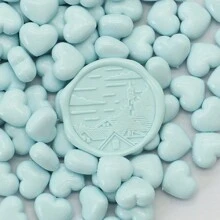 200颗/袋 心形封蜡珠，适用于印章、手工卡片和信封装饰、蜡封、DIY工艺品、礼品包装、信封封口、派对邀请函、剪贴簿、返校季、文具 - 心形 - 查看 47