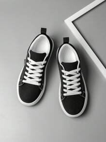Men's Personalized Geometric Pattern Random Print Lace-Up Chunky Sneakers, Outdoor Street Fashion Versatile Comfortable Casual Sneakers
