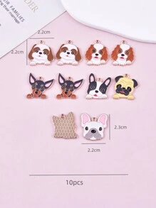 10pcs Mix Style Animal Pet Dog Metal Alloy Charms Pendant For Women Jewelry DIY Design Craft