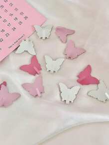 3 ganchos decorativos de pared color rosa con diseño de mariposa. Ganchos sin necesidad de taladrar. Muy adecuados para la decoración de la habitación de niñas. Estilo minimalista. Ideal para colgar llaves, abrigos, toallas, sombreros, joyas, paraguas, etc. Adecuado para la sala de estar, dormitorio, oficina, decoración del hogar, decoración de la habitación, decoración de pared