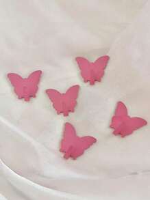 3 ganchos decorativos de pared color rosa con diseño de mariposa. Ganchos sin necesidad de taladrar. Muy adecuados para la decoración de la habitación de niñas. Estilo minimalista. Ideal para colgar llaves, abrigos, toallas, sombreros, joyas, paraguas, etc. Adecuado para la sala de estar, dormitorio, oficina, decoración del hogar, decoración de la habitación, decoración de pared