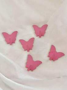 3 ganchos decorativos de pared color rosa con diseño de mariposa. Ganchos sin necesidad de taladrar. Muy adecuados para la decoración de la habitación de niñas. Estilo minimalista. Ideal para colgar llaves, abrigos, toallas, sombreros, joyas, paraguas, etc. Adecuado para la sala de estar, dormitorio, oficina, decoración del hogar, decoración de la habitación, decoración de pared