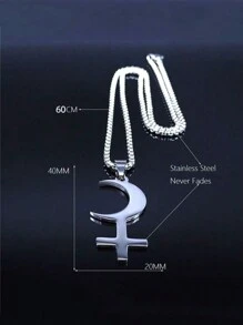 Dây chuyền mặt dây chuyền hình Nữ thần Lilith trong thần thoại Hy Lạp, dành cho cả nam và nữ, chất liệu thép không gỉ, có các màu đen/vàng/bạc, mặt dây chuyền biểu tượng phù thủy và chiêm tinh học. - vòng cổ - Xem 6