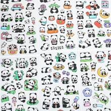 6 Pezzi di adesivi carini a forma di panda, in PET impermeabili, decalcomanie autoadesive a cartoni animati, per scrapbooking, diari, accessori fai-da-te - colori misti, diario, adesivi, forniture scolastiche, ritorno a scuola - Multicolore - Visualizzare 8