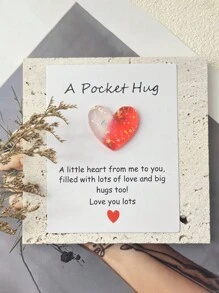 Positive Energy, Emotional Encouragement, Pocket Hug Ombre Heart Design Cards, Home Decor Gifts Suitable For Birthday, Wedding, Valentine's Day Party Gifts For Friends, Family, Couples