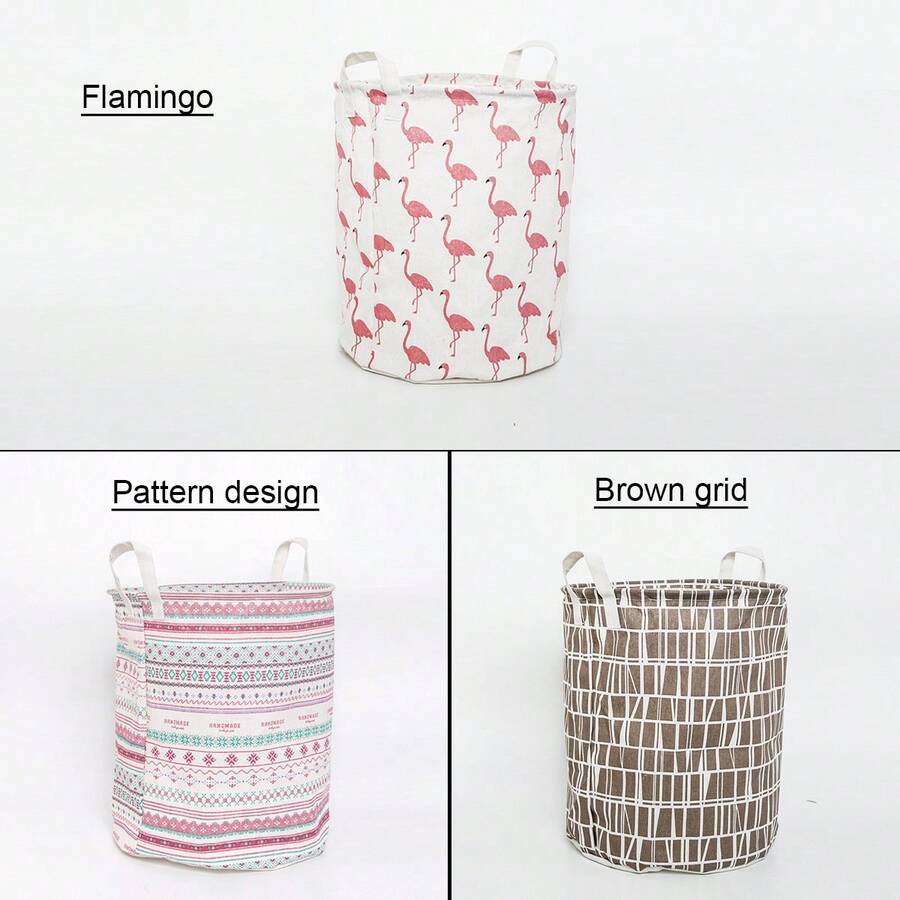 1 pieza - Cesta para ropa sucia con diseño creativo de tela, cubo de almacenamiento plegable, cesta de almacenamiento de juguetes y ropa sucia impermeable, cesta de la colada, organizador de baño, cesta, cesta de almacenamiento, cesta de lavandería plegable