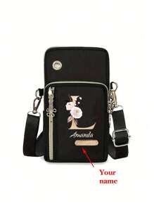 Aanpasbare mini-crossbodytas met telefoonvak en portemonnee - waterdicht, casual stijl voor dagelijks gebruik en reizen - perfect cadeau-idee, mini-crossbodytas, waterdicht, telefoonvak, portemonnee
