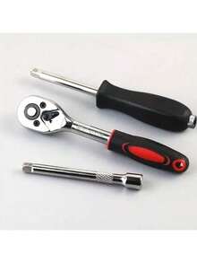 Juego De Herramientas De Reparación De Automóviles, 46 Pieza - Rojo - Ver 4