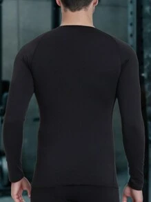 Men's Tight-Fitting Long Sleeve Base Layer Shirt, Quick-Drying And Breathable, Suitable For Outdoor Sports, Gym Muscle Training, Running, Fitness, Cycling, Ball Sports