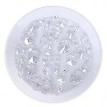 Circonita cúbica transparente, de cristal brillante y con corte en forma de huevo. Ideal para joyería DIY, arte de uñas, accesorios de ropa, fundas de teléfonos móviles, juguetes, regalos, decoraciones y adornos.