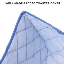2 Slice Toaster Cover, Polyester Fabric Quilted Toaster Appliance Dust-Proof Cover For Kitchen Small Appliance Dust Cover And Fingerprint Protection - 藍色 - 查看 3